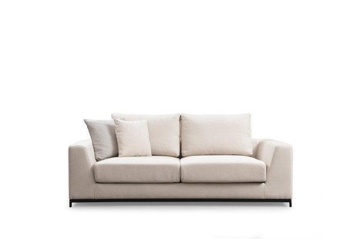 Atelier Del Sofa Sofá 2 Plazas Beige 201x102x84 cm Tapizado Poliéster